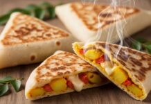 Cheesy Vegetable Roti